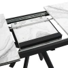 Стол MILANA-200, раздвижной 200(45+45)x98, MILKY WAY PREMIUM CER/ЧЕРНЫЙ